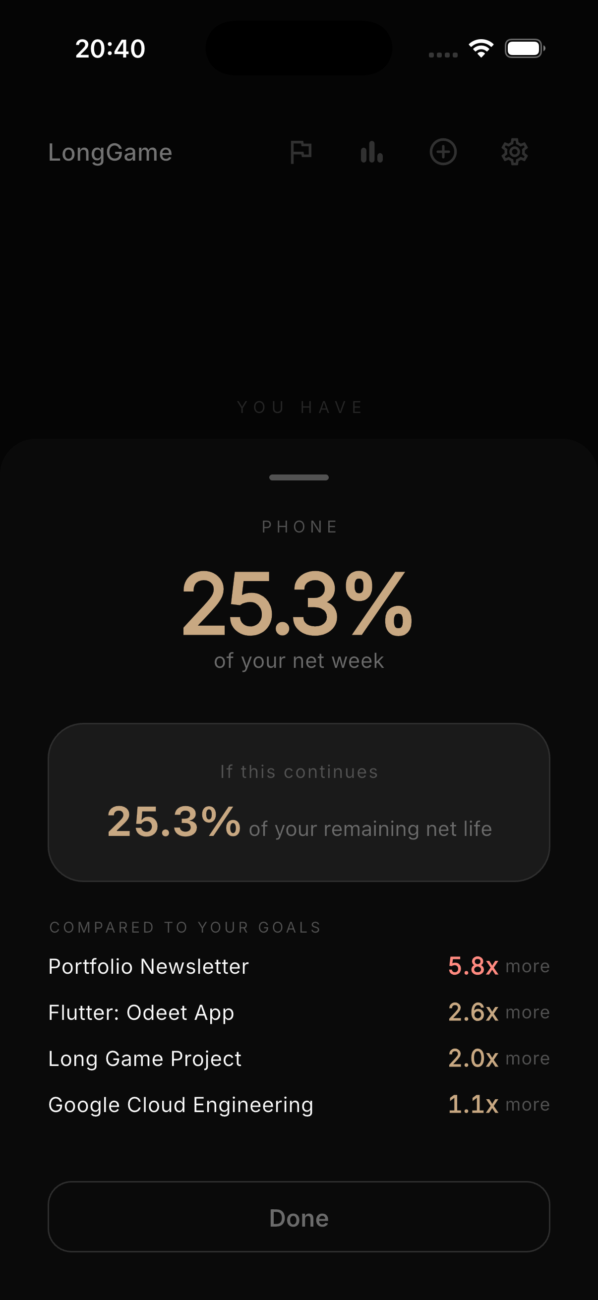 LongGame — Log Activities